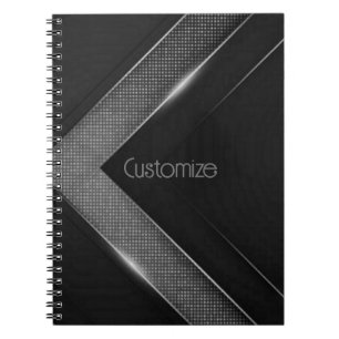 Black And Gray Chevron Notebook