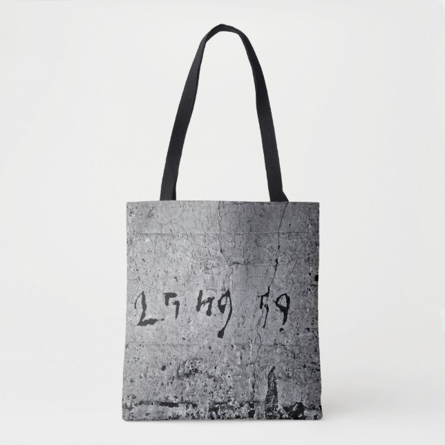 Black and gray concrete surface tote bag (Front)