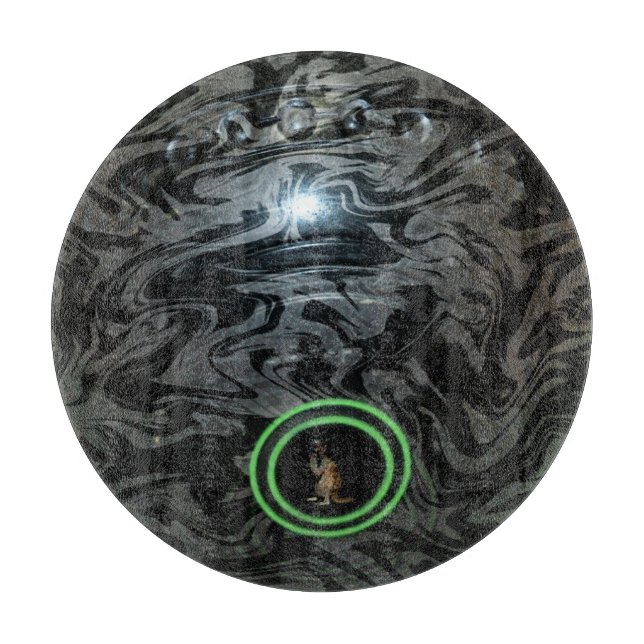 Black And Gray Lawn Bowl, Glass Chopping Board (Front)