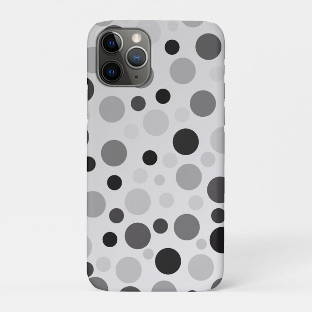 Black And Gray Polka Dots,  Case-Mate iPhone Case (Back)