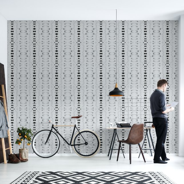 Black and Gray simple design  Wallpaper (Living Room)