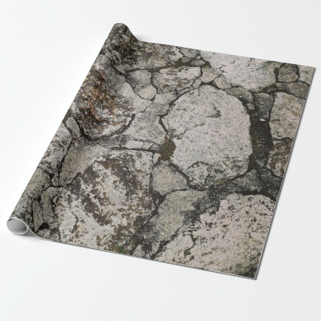 Black and gray stone fragment wrapping paper (Unrolled)