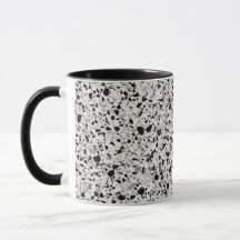 Black And Gray Terrazzo Patterned