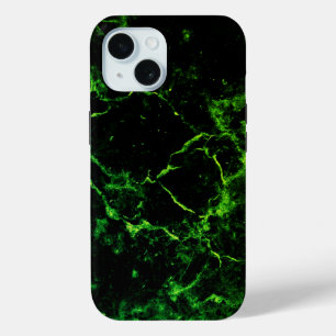 Black and Green Abstract Custom iPhone 15 Case