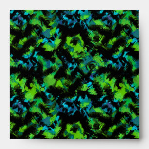 Black and green abstract envelope