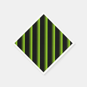 Black and Green Blended Diagonal Stripe Napkin