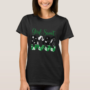 Black And Green Boss Scout for Girls Cookie Campin T-Shirt