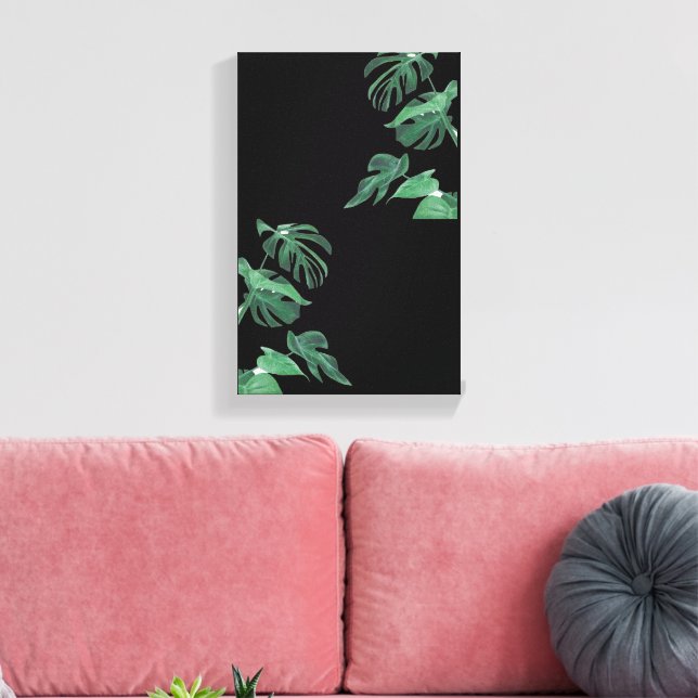 Black and Green Canvas Print (Insitu(LivingRoom))