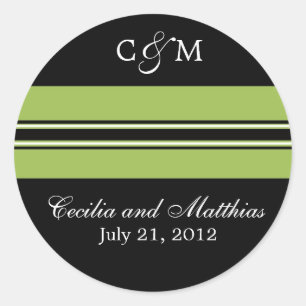 Black and Green Envelope Seal