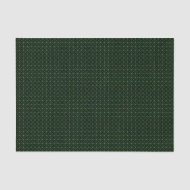 Black and Green Graphed Tissue Paper (Front)