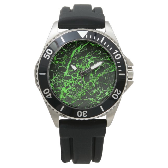 Black and Green Marble, Watch (Front)