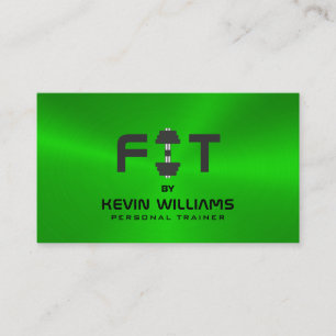 Black and green metallic background business card