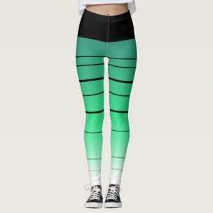 Black And Green Ombre Leggings