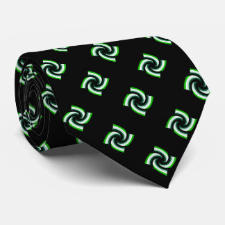 Black and Green Pattern Tie