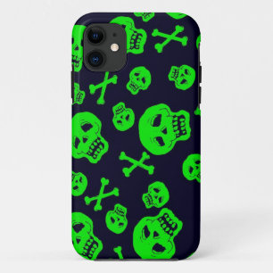 Black and Green Skulls case for iPhone 5