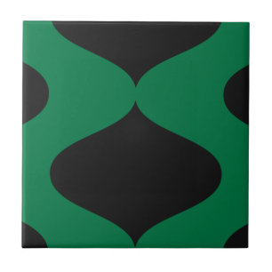 Black and Green Smooch Tile