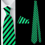 Black And Green Striped Abstract Pattern Neck Tie<br><div class="desc">Black And Green Striped Abstract Pattern Neck Tie.</div>