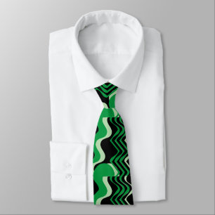 BLACK AND GREEN TIE