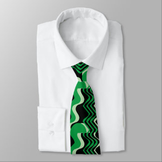 BLACK AND GREEN TIE
