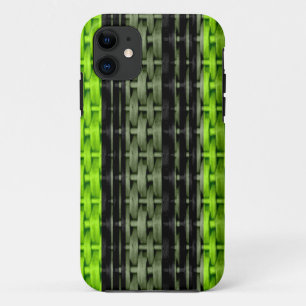 Black and green wicker retro graphic design Case-Mate iPhone case