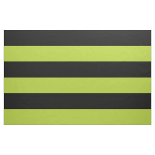 Black and Green Wide Stripes Large Scale Fabric