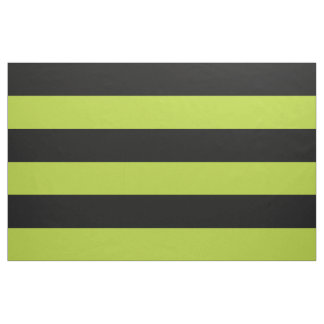 Black and Green Wide Stripes Large Scale Fabric