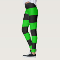 Black and Green Wide Stripes