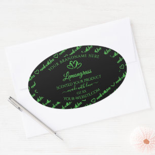 Black and Green Words Cloud Product Labels Hearts