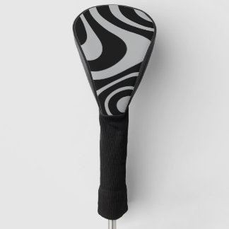 Black and Grey Abstract Cool Design Driver Golf Head Cover