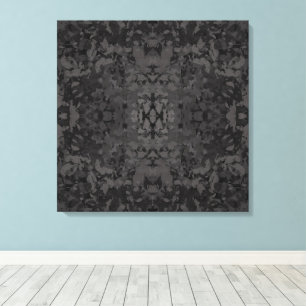 Black And Grey Abstract Graphic Art Design Canvas Print