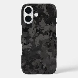 Black And Grey Abstract Graphic Art Design iPhone 16 Case