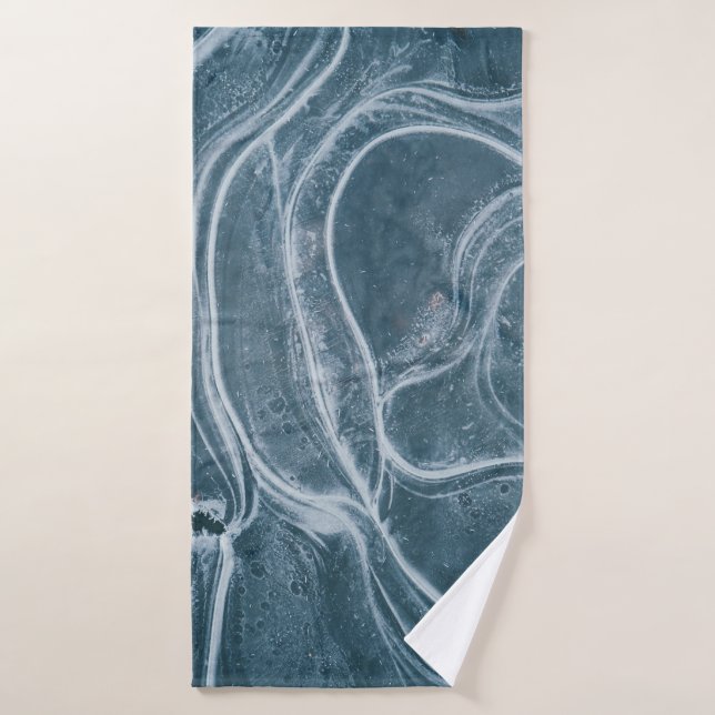 Black and grey abstract painting bath towel (Bath Towel)