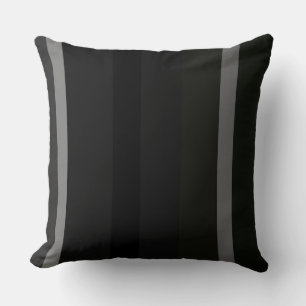 Black and Grey Abstract Stripes Cushion