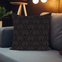 Black and grey art-deco monochromatic pattern
