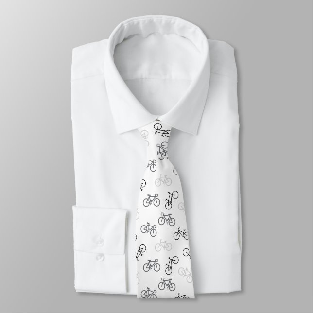 Black and Grey Bikes Tie (Tied)