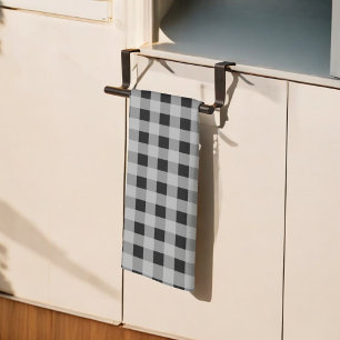 Black and Grey Buffalo Plaid Kitchen Towel