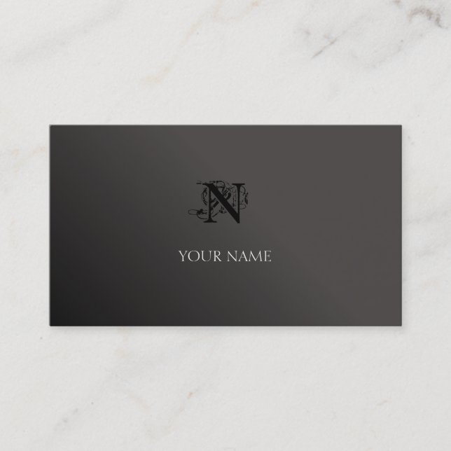 Black and Grey Business Card (Front)