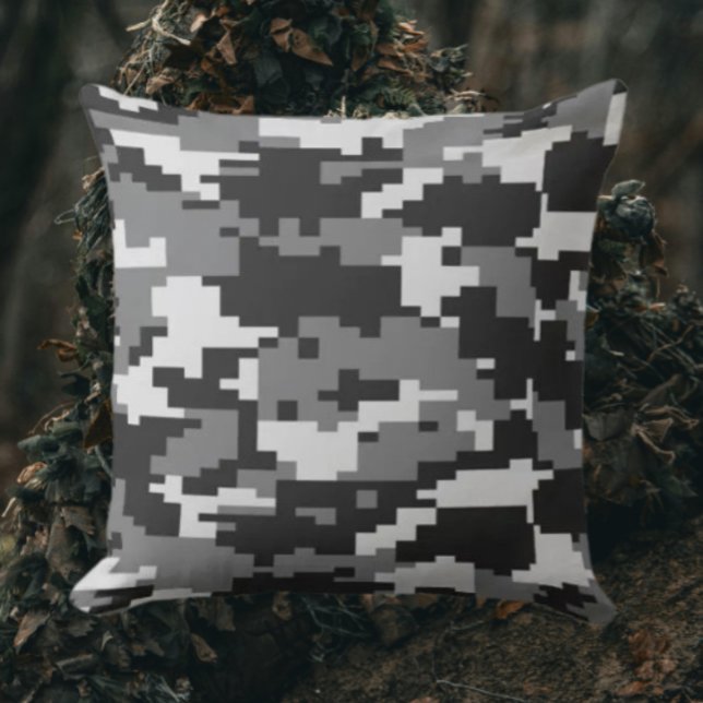 Black and Grey Camo Cushion (Creator Uploaded)