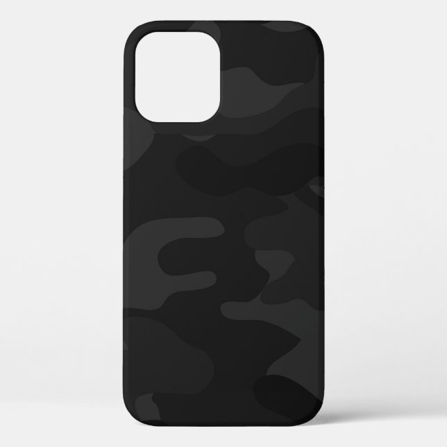 Black and Grey Camo Pattern Case-Mate iPhone Case (Back)
