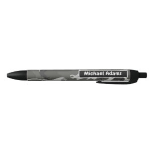 Black and Grey Camouflage Back to School Black Ink Pen