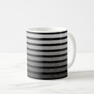 Black And Grey Camouflage Textured Line Stripes Coffee Mug