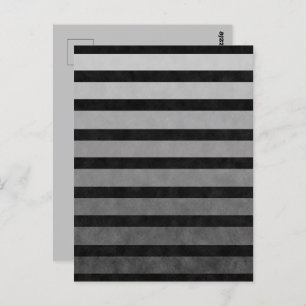 Black And Grey Camouflage Textured Line Stripes  Postcard