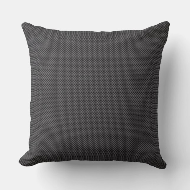 Black and Grey Carbon Fibre Polymer Cushion (Front)