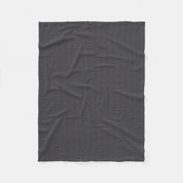 Black and Grey Carbon Fibre Polymer Fleece Blanket (Front)