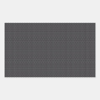 Black and Grey Carbon Fibre Polymer Rectangular Sticker