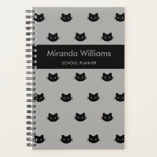 Black And Grey Cat Planner