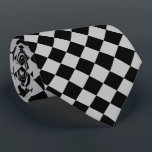 Black and Grey Check Neck Tie - Modern<br><div class="desc">Black & Grey Plaid Checked</div>