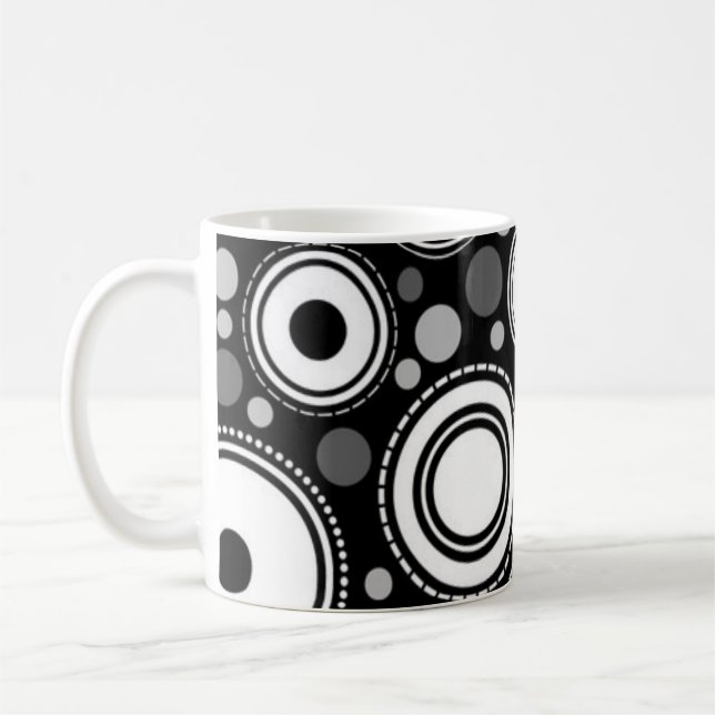 Black and Grey  Coffee Mug (Left)