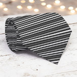 Black and Grey Color Stripes Necktie<br><div class="desc">This eye-catching necktie features a vibrant color with bold stripes,  perfect for adding a pop of energy to any outfit. Whether it's for a special occasion or everyday wear,  this stylish accessory is sure to make a statement.</div>