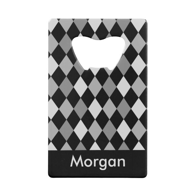 Black and Grey diamond geometric design (Front)